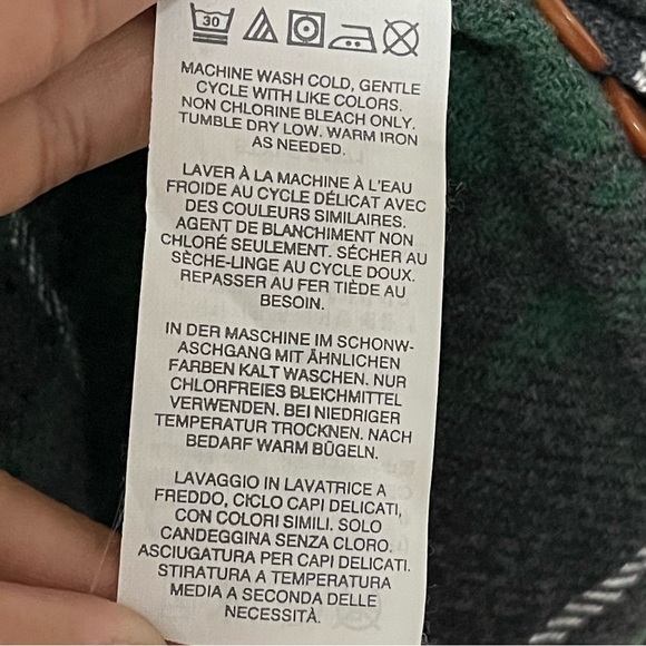 J.Crew Wallace & Barnes Men’s Green Plaid Flannel Shirt, 100% Cotton, Sz Medium - Picture 3 of 14